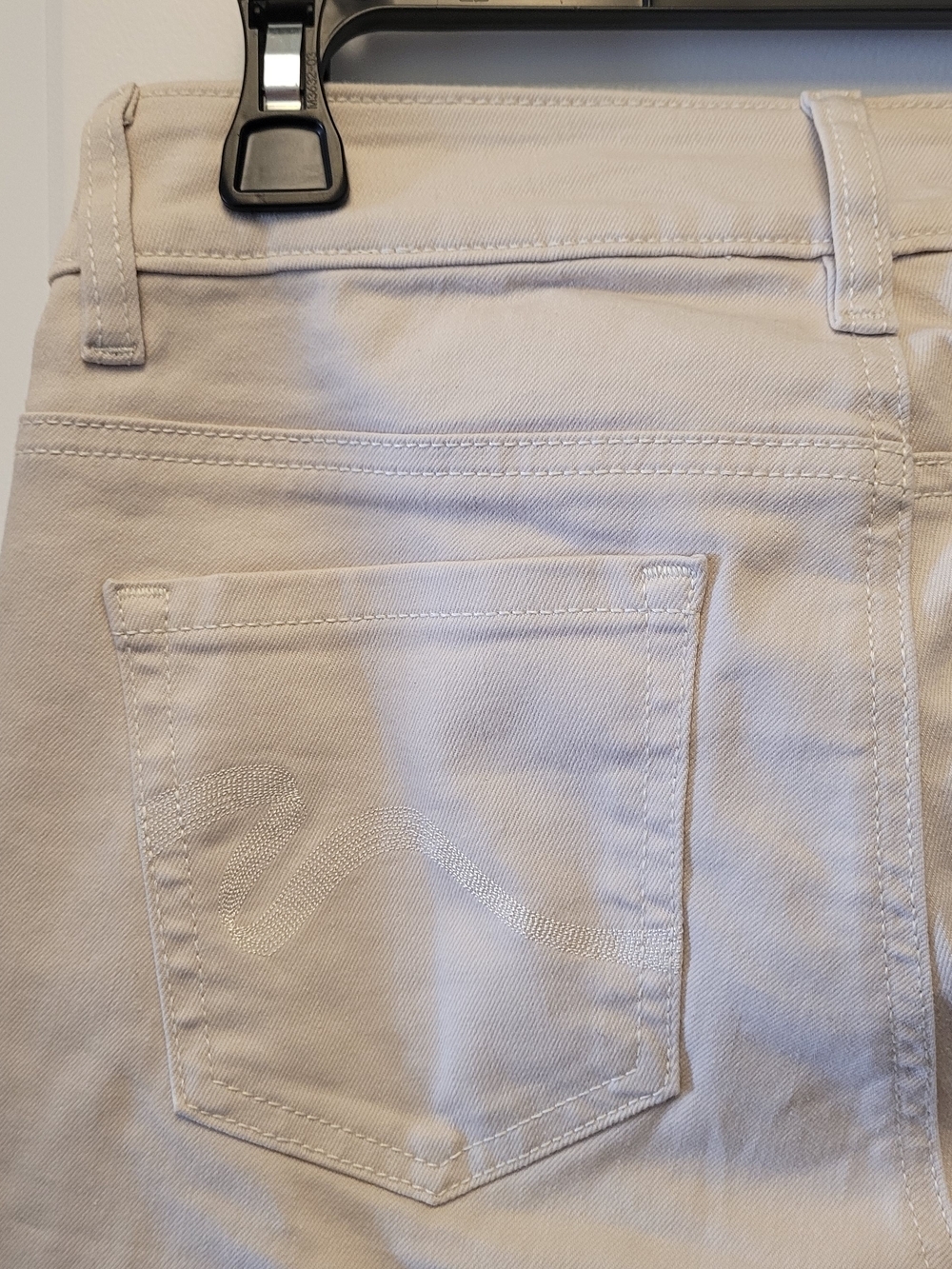 NWT Santana Jeans Size 6 Ivory Tan Tummy Control Mid Rise Straight Leg - Picture 6 of 8